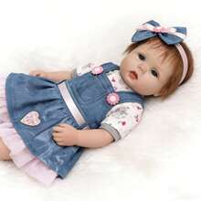 Ziyiui Vivid 55cm 22 Inch Reborn Baby Doll Girl Lifelike Soft Vinyl Newborn Doll Realistic Looking Toddler Toy Cute Kids Gift For Birthday Christmas - Mix - View 11