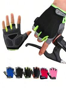 Summer Half Finger Cycling Gloves, Breathable And Sweat-Absorbent, Anti-Slip Mountain Bike Sports Gloves For Men And Women Halloween - A - View 13