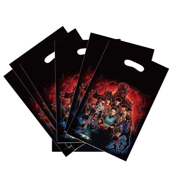 10个主题礼品袋，卡通派对礼品袋，适合生日、万圣节糖果袋【款式随机】