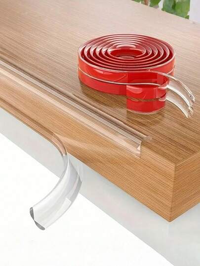 1 rouleau de bande de protection pour coins épaissis et doux - adhésif pré-encollé puissant, finition en métal poli, protège-bords en PVC durable pour les coins tranchants des armoires, tables et tiroirs, protection des bords de meubles, accessoire de meuble moderne, bande en PVC durable et facile à installer, bandes anti-collision pour la maison