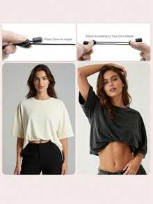 2 chiếc thắt lưng điều chỉnh được cho nữ, thắt lưng co giãn có thể thay đổi kiểu dáng, giúp cố định áo len, áo thun và áo sơ mi, dễ dàng tạo nên vẻ ngoài gọn gàng. - nhiều màu - Xem 5