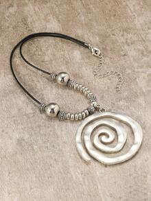 Dây chuyền mặt dây xoắn phong cách biển khơi dành cho nữ, dây chuyền choker đính hạt phong cách Bohemian. - Dây chuyền mặt dây xoắn - Xem 5