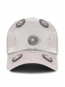 1顶女士可调节水钻棒球帽，时尚百搭尖顶帽，情侣款 - 棒球帽 - 查看 10