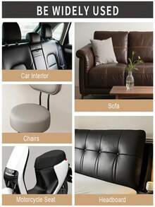 1卷自粘皮革修补胶带，电动汽车座椅皮革修补贴片，适用于家具、沙发、椅子和汽车座椅 - A - 查看 7