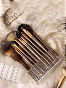 26 Holes Makeup Brush Set With Acrylic Organizer - Soft Synthetic Face & Eye Brushes Kit For Daily & Professional Use - Multicolor - View 4