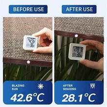 1 tấm lưới che nắng làm vườn, độ che phủ 90%, lưới có khóa cài, thích hợp để che phủ cây trồng/che nắng hiên nhà/giàn leo vườn/nhà kính/nhà để xe/chuồng chó, màu nâu cà phê. - 2m x 2m - Xem 3
