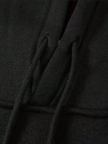 MenS Motorcycle Graphic Hooded Sweatshirt - Black - View 7