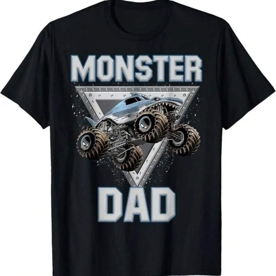 Monster Truck Dad Fathers Day Monster Truck Are My Jam T Shirt - 黑色 - 查看 1