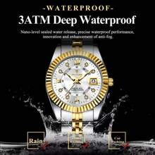 POEDAGAR 奢华女士腕表，防水夜光石英腕表，优雅女士腕表，时尚白色表盘带放大镜日历显示，不锈钢表带，不褪色，适合日常生活/工作/派对装饰，结婚纪念日礼物，是送给母亲、妻子、爱人、姐妹、女性朋友的最佳选择。 - 彩色 - 查看 7