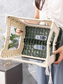 Lightweight Durable Folding Stool With Handle - Ideal For Kitchen, Bathroom, Camping, Hiking, Barbecue - Multicolor - View 5