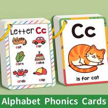 27pcs Alphabet Phonics English Learning Spelling Cards - Multicolor - View 4