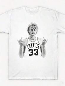 2026 Summer New Arrival Men's T-Shirt Larry Bird Retro 90s T-Shirt Black Shirt Men's Shirts Vintage Men's Clothing Graphic Tees Camisetas Para Hombre - trắng 2 - Xem 7