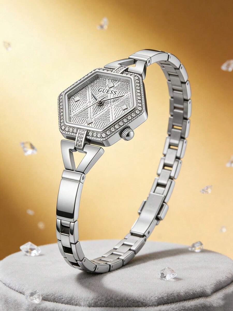 GUESS Essential Business Commute：现代专业人士适用的不锈钢腕表 GW0680L1 - 銀色 - 查看 1