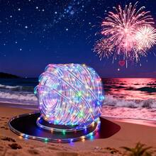 Solar Powered LED Outdoor Flexible Tube Lights, Solar Powered 8 Modes, IPX4 Waterproof, Suitable For Christmas, Halloween, Wedding, Birthday Party, Holiday Decoration - Colored Light - View 6