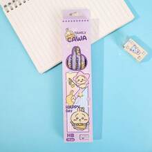 chiikawa Bộ 1 bút chì gỗ Jiyikawa hình hoạt hình dễ thương, cỡ HB, hình chú bé Usachi nhỏ, thích hợp làm quà tặng ngày lễ cho bạn bè và người hâm mộ (kiểu ngẫu nhiên). - Nhiều màu - Xem 7