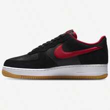 Nike Air Force 1 '07 LV8 1 Black Varsity Red Casual Sneakers Men's IB6388-004 - 黑紅色 - 查看 1