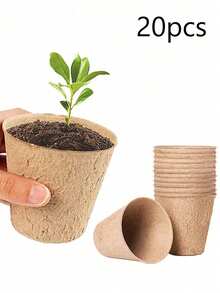 20/40/60pcs Paper Pulp Seedling Pots, Nursery Pots, Planting Pots, Cultivation Pots, Nutrient Cups, Seedling Cups, Anti-Rot Root Seedling Cups, Cultivation Pots, Nutrient Cups, Planting Pots For Seed Germination - One Size - View 16