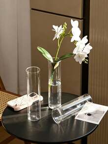 5/1pc Cylinder Bud Vases For Centerpieces, Clear Small Vases, Handmade Slim Flower Vases Wedding Table Decor For Single Rose Vases Bulk, Home Aesthetic Desk Decor, Party Decorations Minimalist Style Bulk Vases For Home Decor, Suitable For Wedding, Birthday, Bridal Shower, Party, Dining Table Centerpiece Decorative Vases For Event Stylists And Party Organizers - A - View 8