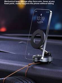 Magnetic Car Phone Holder, Foldable 360° Adjustable Vacuum Suction Cup Car Phone Mount, Suitable For Car Navigation And Daily Use - A - View 6