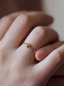 1pc S925 Sterling Silver Minimalist Sweet Heart Ring, Unique Personalized Layered Wear Suitable For Daily Casual And Work Occasions - Love - View 13