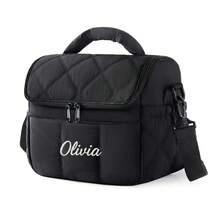 Personalized Large Capacity Insulated Lunch Bag, Bento Tote With Shoulder Strap And HandlePortable Thermal Bento Tote, Lunch Box, Back To School - Multicolor - View 13