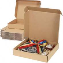 Cajas para Envíos 20 Piezas 30x23x5cm Caja Cartón Corrugado para Regalos Cajas Pequeñas en Color Kraft para E-commerce Embalaje Manualidades 3 Capas Resisitente Shipping Boxes Mailbox - marrón - Ver 1