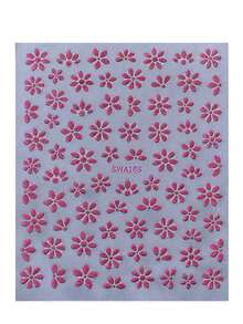 9pcs 2026 Spring/Summer New Minimalist Self-Adhesive Nail Stickers, Including Cherry Blossom Petals, Daisy And Glitter Decorations - Multicolor - View 13