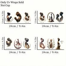 Bộ 4 miếng dán chuyển nhiệt UV tự dính chống thấm nước chủ đề Ngày của Mẹ - Dùng cho cốc, chai, laptop - Hiệu ứng mờ, PVC, chống thấm nước, quà tặng Ngày của Mẹ - Nhiều màu - Xem 11