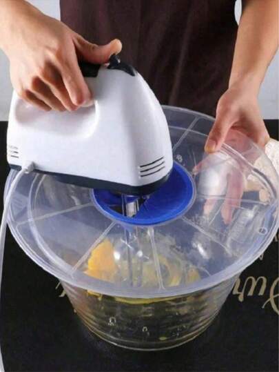 1/2pcs Silicone World Egg Beater Bowl Cover Splash Waterproof Plastic Bowl Cover Egg Anti Splash Lid Kitchen Cooking Gadget Egg Tools There Are Blue And Red
