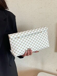 2026 Spring New Fashion Personalized Clutch Bag, High-End Printed Versatile Convenient Envelope Bag - White - View 12