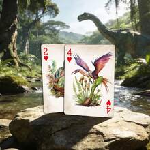 1 Set Jurassic Dinosaur Series Playing Cards, Dreamy And Thrilling, Combining Mysterious Background And Cute Messengers, Unexpected Magic Surprises In Every Game, Essential For Leisure And Entertainment - Apricot - View 5