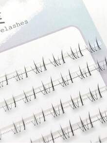 100pcs Natural Lower Lashes, 10 Rows Transparent Lower Lash Clusters, Individual False Eyelashes - B - View 7