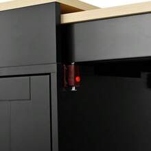 Kitchen Island On Wheels, Extendable Dining Area Kitchen Island With Spice Rack And Drawers, Mobile Freestanding Kitchen Island, Ideal For Kitchen And Dining Room - Black - View 11