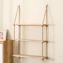 Minimalist Wall-Mounted Lanyard Rack, Wooden Display Shelf For Walls In Living Rooms And Bedrooms, Country-Style Wall Rack. It Can Serve As Storage Rack For Home Bathrooms And Hallways, And Is Suitable As Birthday And Graduation Gifts. - Apricot - View 7