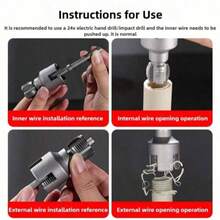 2pcs/Set Internal & External Thread Repair Tool, Compatible With 4/6mm NPT Pipe Tap, Aluminum Alloy Thread Repair Kit For PPR/PVC/Copper Pipe, Non-Slip Handle - Wire Splitting Tools - View 4