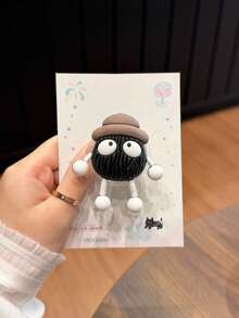 1个趣味可爱3D煤球手机壳，透明防摔设计，适用于 17/17 Air/17 Pro/17 Pro Max/16 Pro Max/16/16 Pro/16 Plus/15/15 Pro Max/15 Pro/11/12/13/14 Pro Max/11 Pro/11 Pro Max/12 Pro/12 Pro Max/13 Pro/13 Pro Max/14 Pro/14 Pro Max，创意优雅 - 彩色 - 查看 2