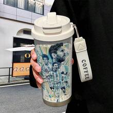 FIFA Cốc giữ nhiệt kỷ niệm World Cup 520ml Messi #10 Argentina, làm bằng thép không gỉ 316, cốc di động, bình nước lưu niệm cho người hâm mộ, cốc cà phê cho học sinh & văn phòng, quà tặng. - Nhiều màu - Xem 2