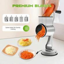 Cheese Grater With Suction Base And 5 Drums - Default - View 2
