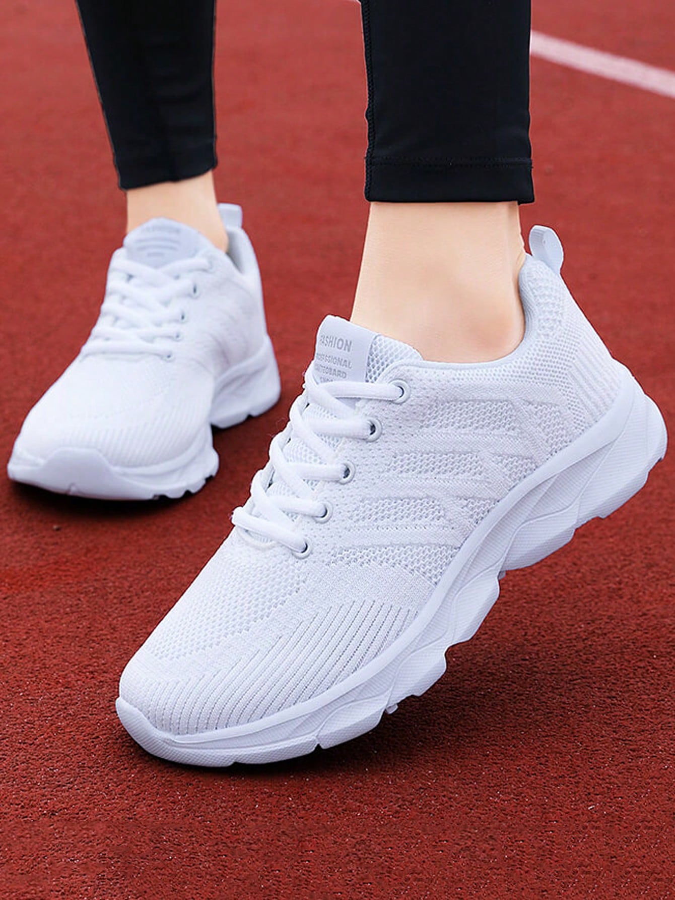 (مقاس صغير) أحذية رياضية صيفية كاجوال محبوكة بالكر...