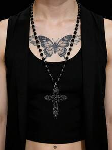 1 chiếc vòng cổ mặt thánh giá pha lê nhân tạo phong cách Gothic, phong cách Baroque Bohemian dành cho phụ nữ - Nhiều màu - Xem 19