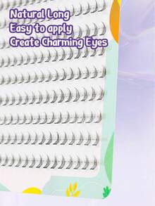 200 Clusters Wholesale Bottom Eyelashes ,C Curl,Segmented Natural Manga Eye, Clear Band ,Individual Lashes For Daily Makeup Extension Eyelashes DIY At Home ,Soft & Be Convenient To Use - C - View 4
