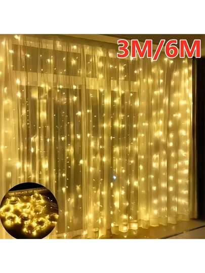 Đèn dây LED thác nước điều khiển bằng USB, thích hợp cho tiệc tốt nghiệp năm 2026, Lễ Phục Sinh, Đám cưới, Sinh nhật, Trang trí phòng, Tiệc độc thân, Ngày lễ tình nhân, Giáng sinh, Halloween, ánh sáng nhiều màu sắc lung linh huyền ảo, dễ lắp đặt, chất liệu kim loại, chiếu sáng trong nhà, vật dụng cần thiết cho trang trí ngày lễ và sự kiện.