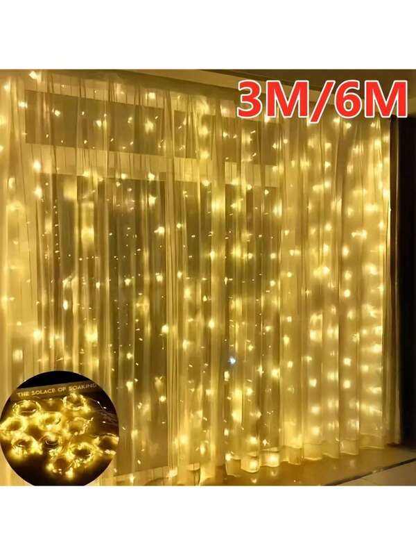 ไฟ LED สายน้ำตกควบคุมด้วย USB, เหมาะสำหรับงานเลี้ยงรับปริญญาปี 2026, อีสเตอร์, งานแต่งงาน, วันเกิด, ตกแต่งห้อง, ปาร์ตี้สละโสด, วันวาเลนไทน์, คริสต์มาส, ฮาโลวีน, ไฟหลากสีสันชวนฝัน, ติดตั้งง่าย, วัสดุโลหะ, ไฟส่องสว่างภายในอาคาร, สิ่งจำเป็นสำหรับการตกแต่งวันหยุดและงานอีเวนต์