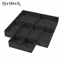 Foldable Storage Box, Fabric Wardrobe Organizer Drawer Divider, Suitable For Storing Clothes, Underwear, Bras, Socks, Intimate Apparel. Deep Gray Design, Space-Saving. Wardrobe Storage Accessory, Home Decor, Dorm Essential, Home Gift - Black - View 14