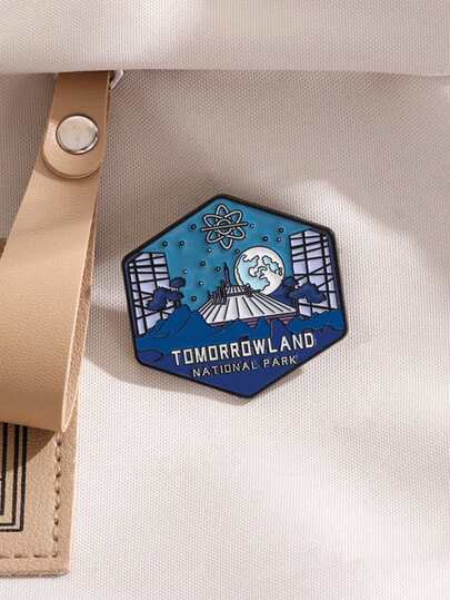 2pcs DIY World Park & Fantasy Adventure Camping Alloy Badges, Ideal Novelty Accessory For Hats, Bags And Clothing, Perfect Gift For Friends On Special Occasions