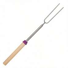 4pcs Extendable Barbecue Forks, 81.28cm Long Retractable Metal Skewers For Grilling, BBQ, Campfire, Suitable For Sausages, Camping - Standard Model - View 9