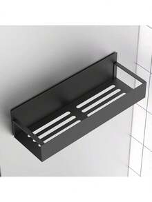 Magnetic Spice Storage Rack, Black Metal Refrigerator & Oven Organizer - View 3