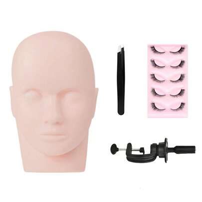 Pro Training Mannequin Flat Head Practice Make Up Eye Lashes Eyelash Extensions,Practice Training Head Manikin Cosmetology Mannequin Doll Face Head