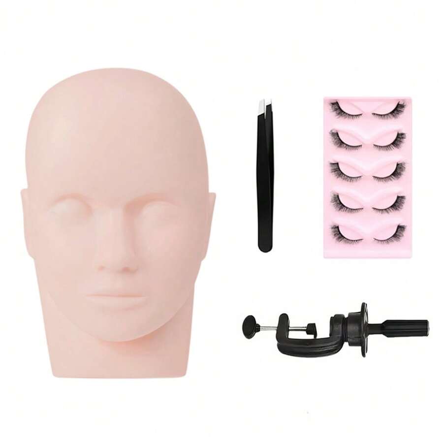 Pro Training Mannequin Flat Head Practice Make Up Eye Lashes Eyelash Extensions,Practice Training Head Manikin Cosmetology Mannequin Doll Face Head