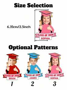 1/10/25/50/100/150pcs Personalized Photo Cake Toppers – Custom Graduates Faces, Customized Graduation Season Photo Ornament, Graduation Commemorative Gift For Her/Him, Fun Custom Toothpick Cupcake Toppers, Graduation Decorations, Unique Party Supplies For Graduation,Weddings, Family Gatherings, And Special Occasions, Warm Gifts For Graduates,Customized Graduation Season Photo Ornament, For Valentine's Day,For Mother's Day,For Birthdays,For Children's Day,For Father's Day,For Graduatio - Multicolor - View 5